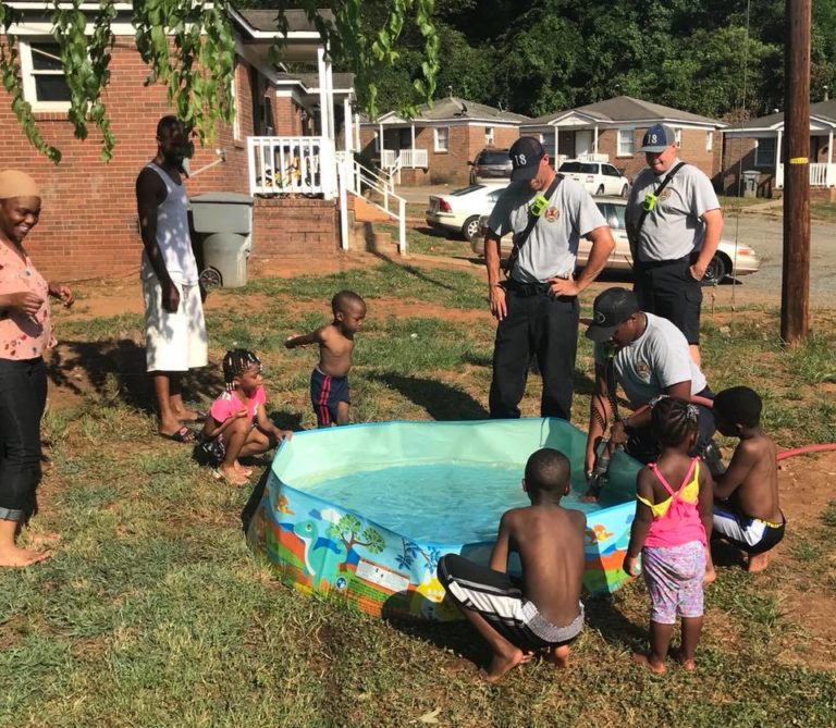 filling swimming pool