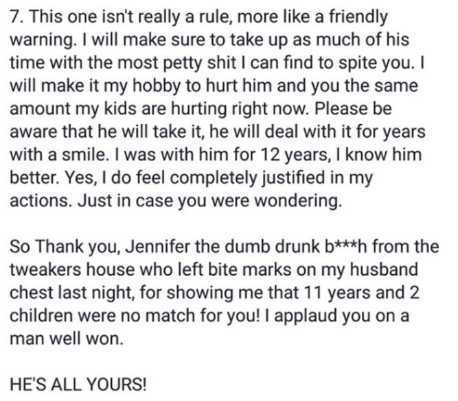 Wife Discovers Husband’s Mistress And Sends Her A Hilarious Thank You