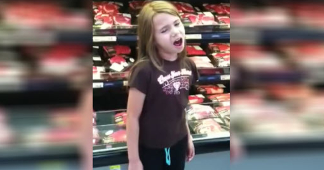 Woman Hears Little Girl Singing In Walmart, Grabs Her Phone To Capture
