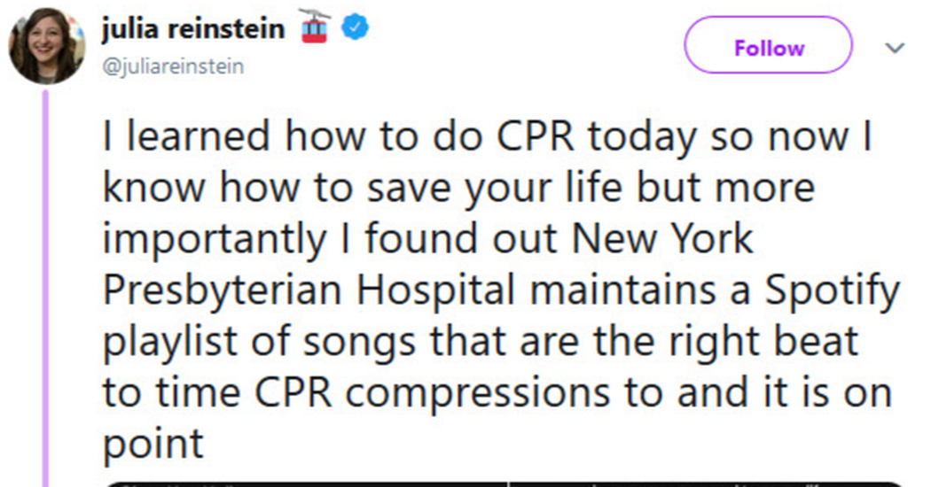 List Of CPR Compression Songs Helps You Keep The Beat While You Save A