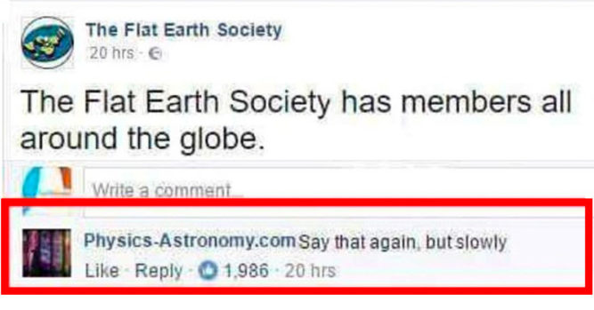 the flat earth society has members all around the globe snopes