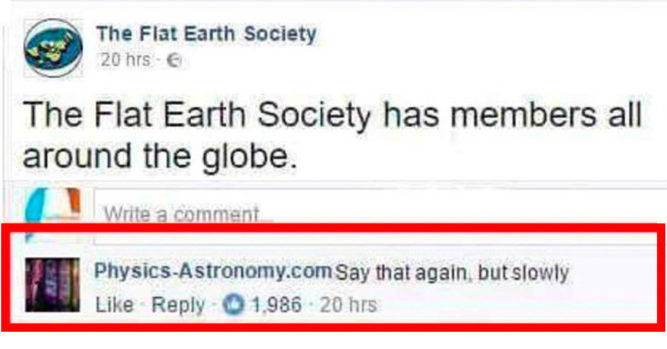 the flat earth society has members