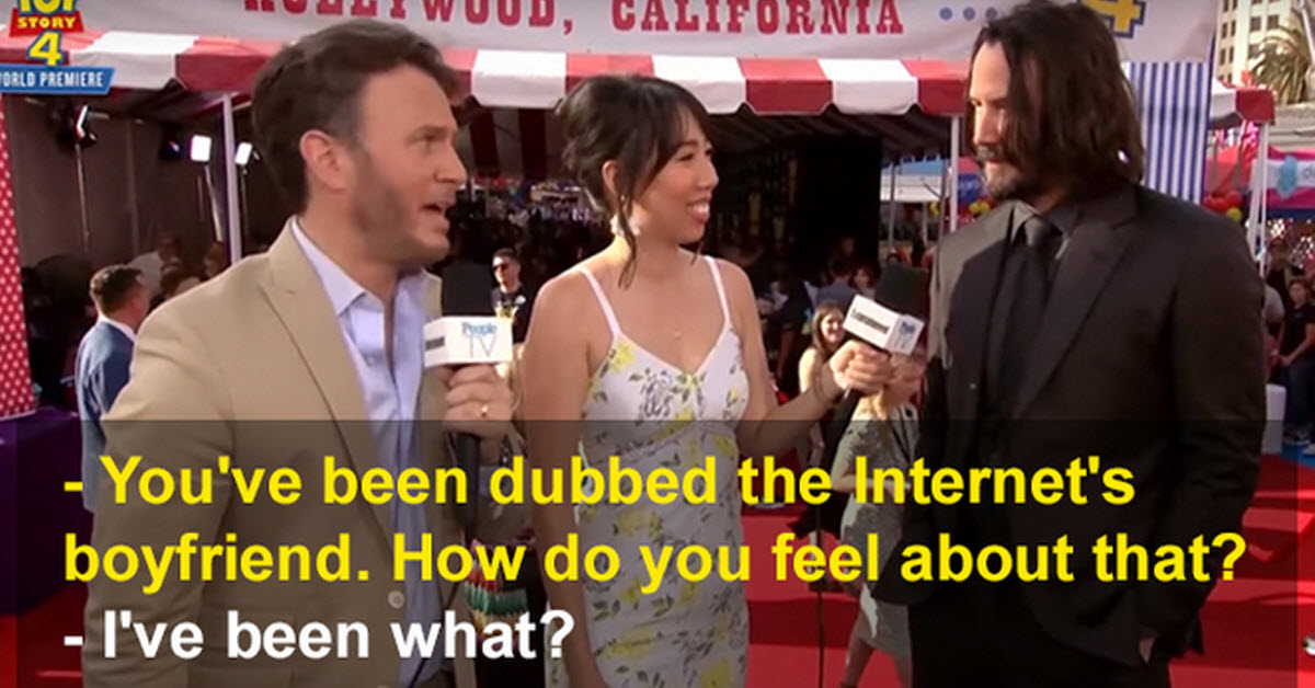 Keanu Reeves Finds Out He Is The Internets Boyfriend And His Reaction