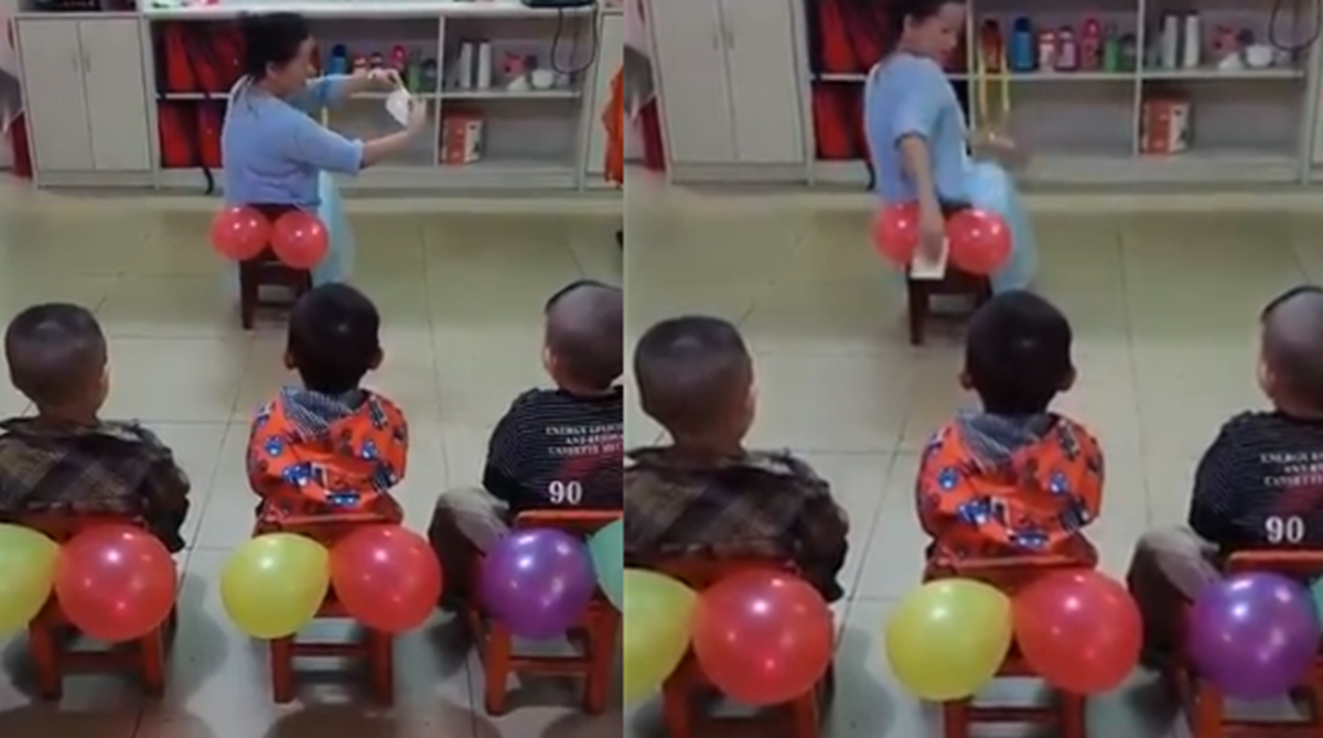 Teacher Goes Viral Teaching Kids How To Wipe With Balloons