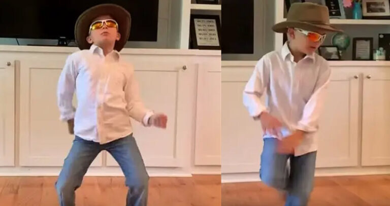 Accepting The Git Up Challenge This Little Boy Delights Us With Some Smooth Moves Inner 