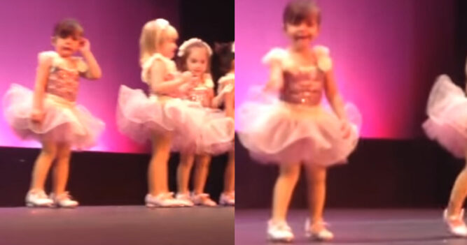 Little girl 2025 dancing recital funny