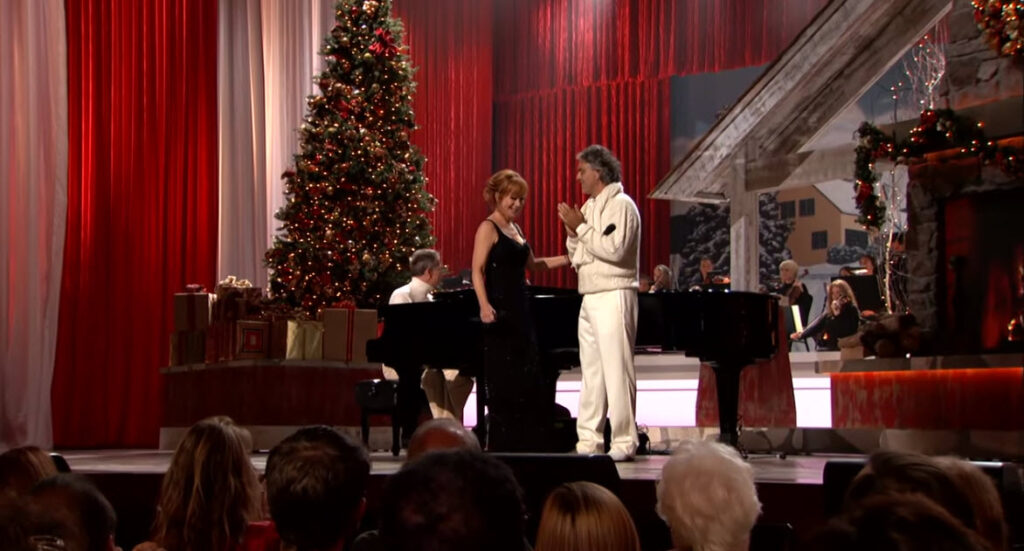 Opera Legend Andrea Bocelli & Country Music Icon Reba McEntire Sing Duet Of Blue Christmas ...