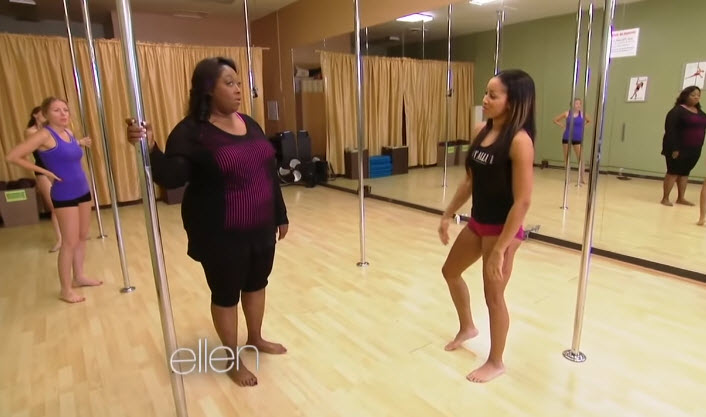 Ellen Sends Loni Love For Some Hilarious Pole Dancing Lessons Inner Strength Zone 0786