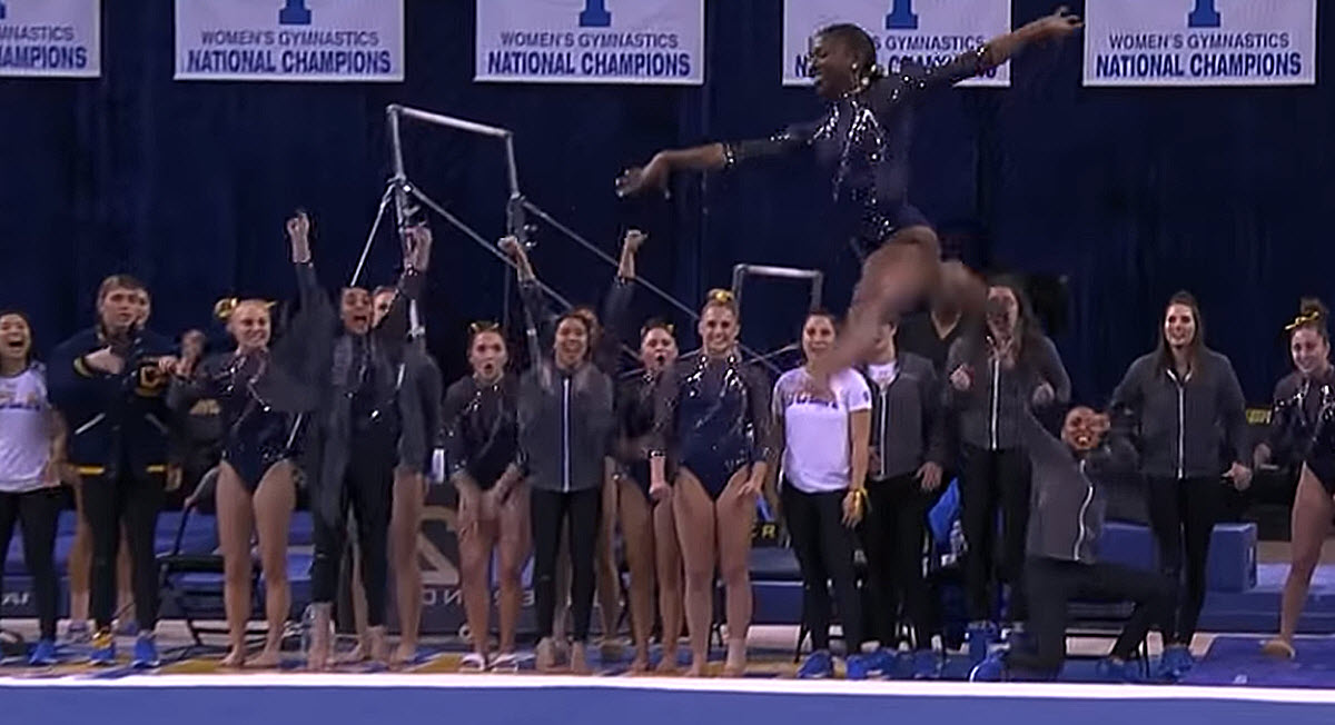 UCLA Gymnast Wows Audience With Floor Exercise Showing Off ...