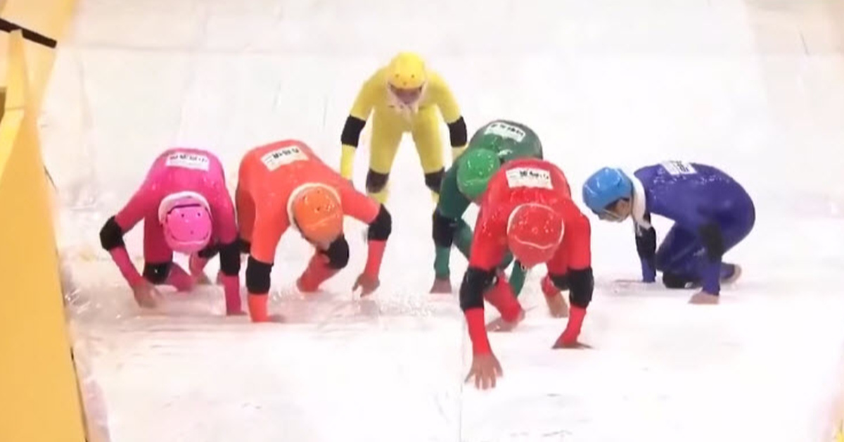 Hilarious Slippery Stairs Contest From A Japanese Game Show Inner
