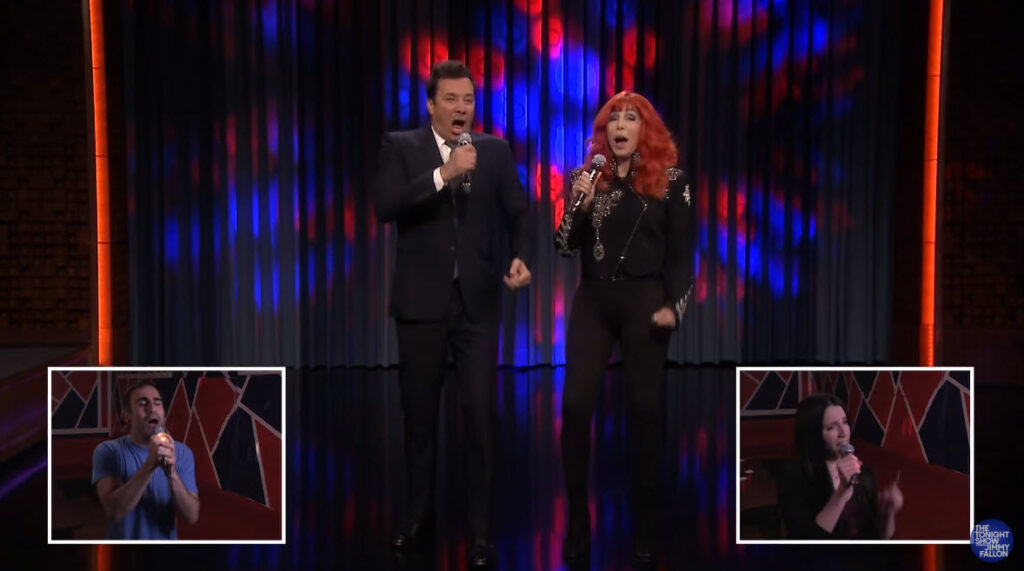 Cher and Jimmy Fallon Play Hilarious Game of LipSync Karaoke to