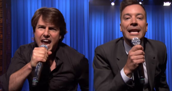 tom cruise and jimmy fallon singing