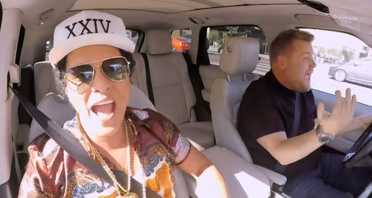 Bruno Mars and James Corden Turn Up the Funk in Hilarious Carpool