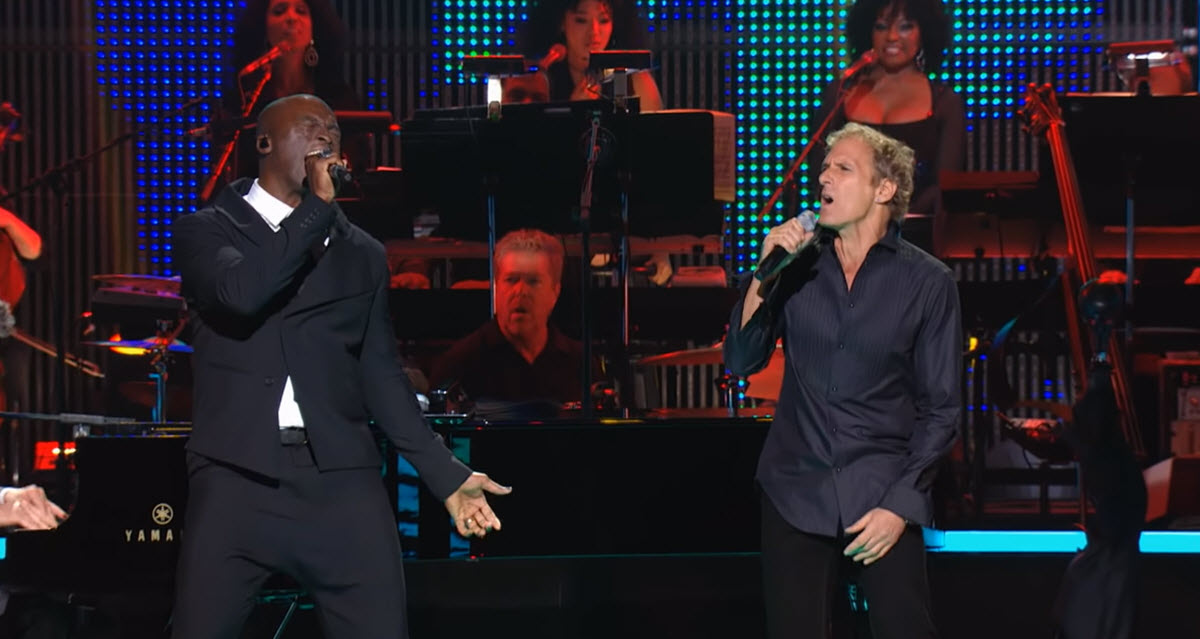 David Foster Plays Piano as Michael Bolton and Seal Sings 'When A Man Loves  A Woman/It's a Man's World' - Inner Strength Zone