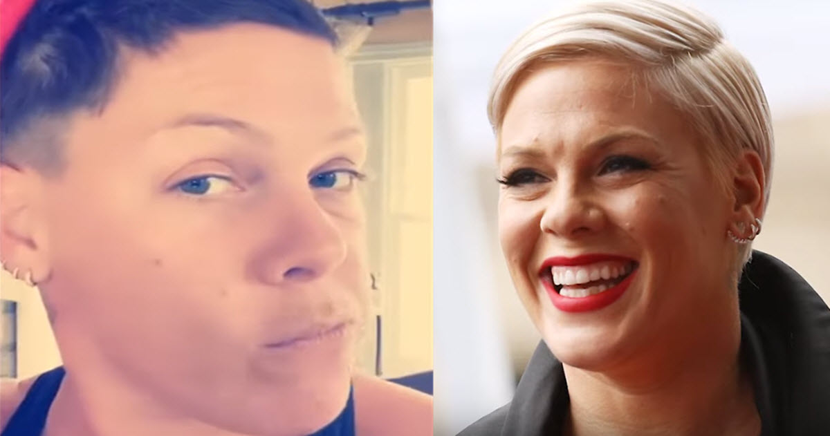 Pink Posts Video Showing Off Results of Her Drunken DIY Home Quarantine ...