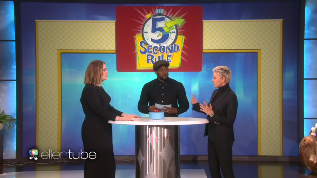 Ellen and Adele Must Thing Fast To Beat The Clock During