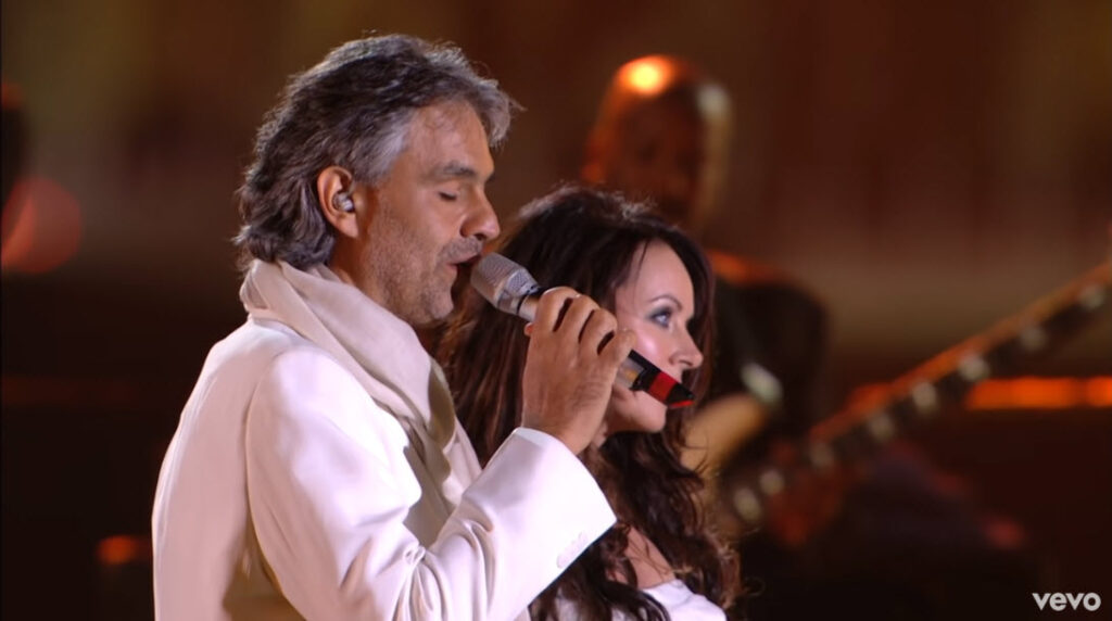 Andrea Bocelli and Sarah Brightman Give Enchanting Performance of ‘It’s ...