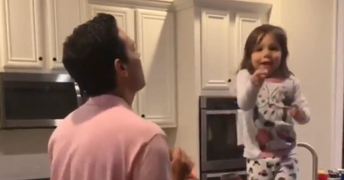 Mom Gets The Cutest Video Of Dad And Daughter Having A Salsa DanceOff