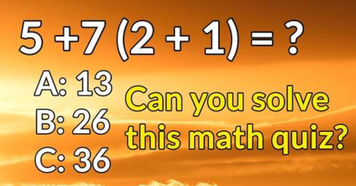 Middle School Math Quiz Stumps Most Adults – Inner Strength Zone