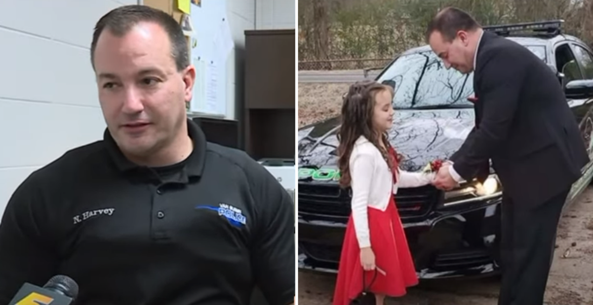 Police Officer Steps Up to Escort Little Girl Without a Dad to Father