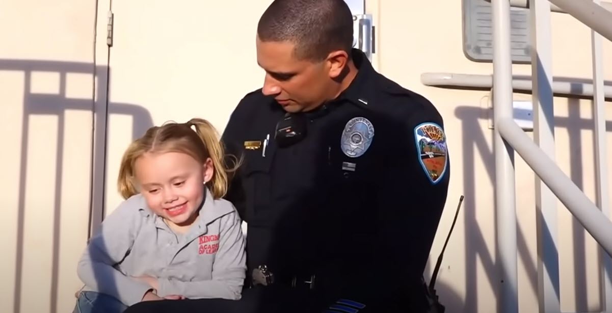 Police Officer Saves Adorable Little Girl From Abusive Home, Ends Up